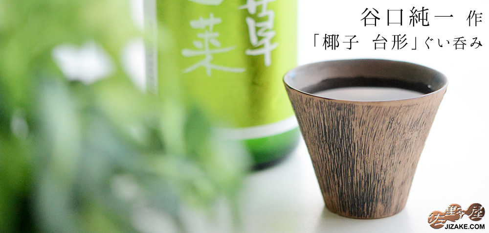 【簡易ラッピング】谷口純一 ぐい呑み 椰子 台形