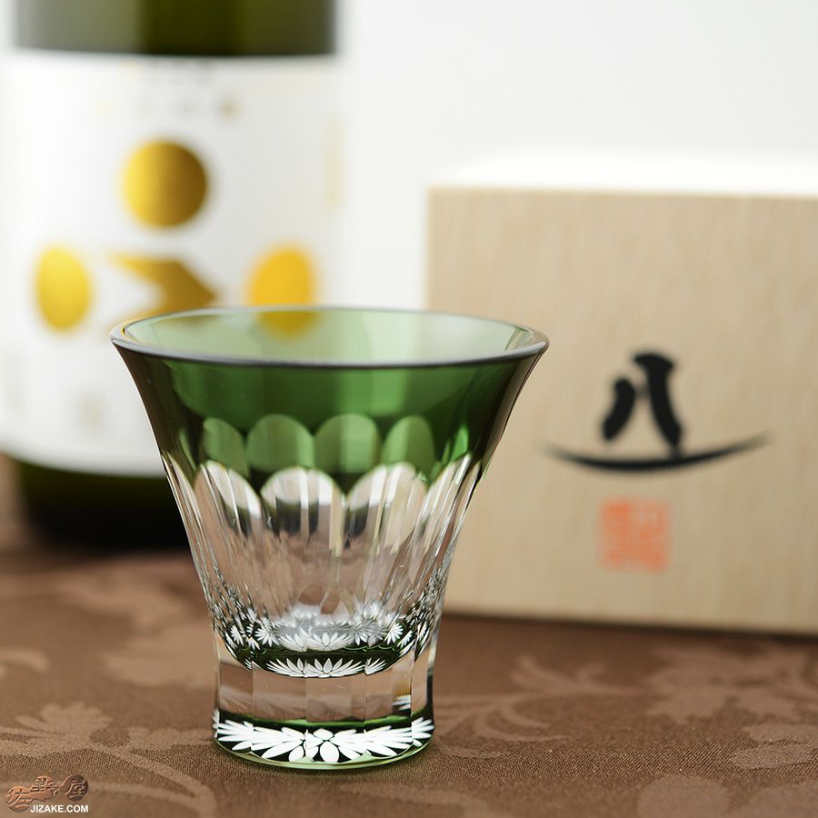 木箱入】八千代切子 万華鏡 杯(菊柄) LS19759SCG-C694-S3 | 日本酒専門
