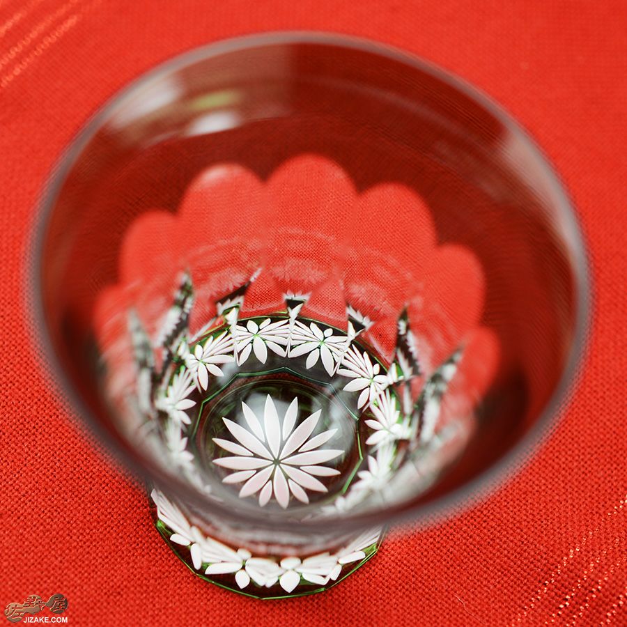 木箱入】八千代切子 万華鏡 杯(菊柄) LS19759SCG-C694-S3 | 日本酒専門