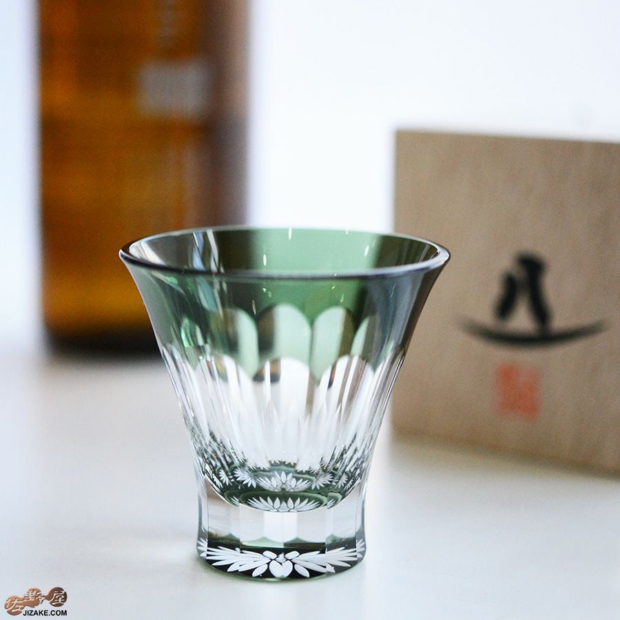 木箱入】八千代切子 万華鏡 杯(菊柄) LS19759SCG-C694-S3 | 日本酒専門