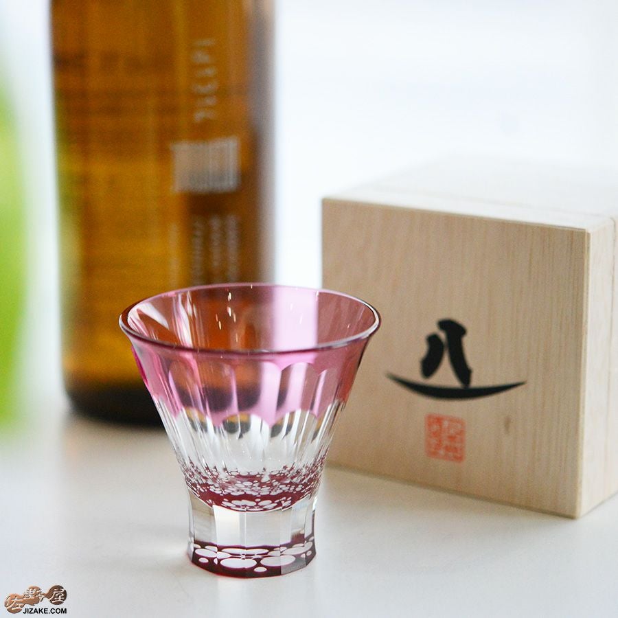 木箱入】八千代切子 万華鏡 杯(紅梅柄) LS19759SAU-C694-S1 | 日本酒