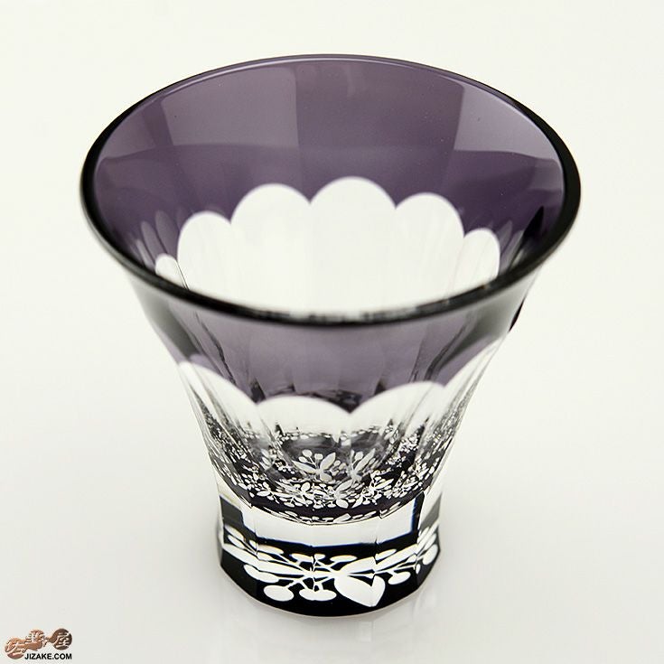 花ちゃん　明治〜大正　色被せ切子　盃洗 木箱入】八千代切子 万華鏡 杯(南天柄) LS19759SP-C694-S4 | 日本酒