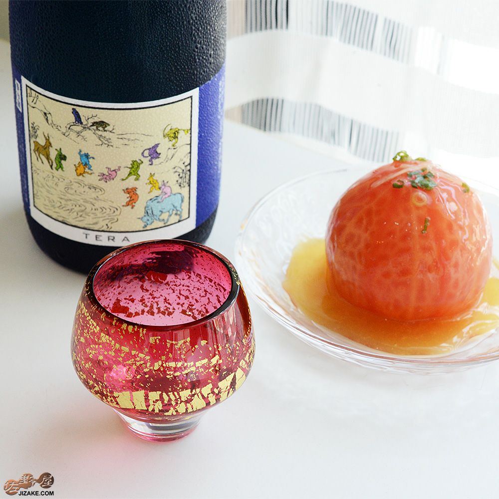 木箱入】江戸硝子 紅玻璃(べにはり) 冷酒杯(純米酒) LS19610RAU