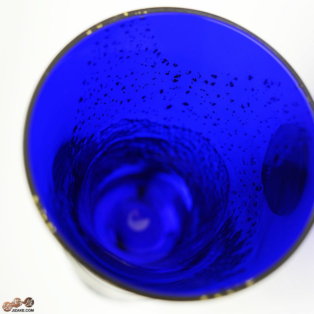 【木箱入】江戸硝子　瑠璃玻璃(るりはり)　冷酒杯　LS19617RULM