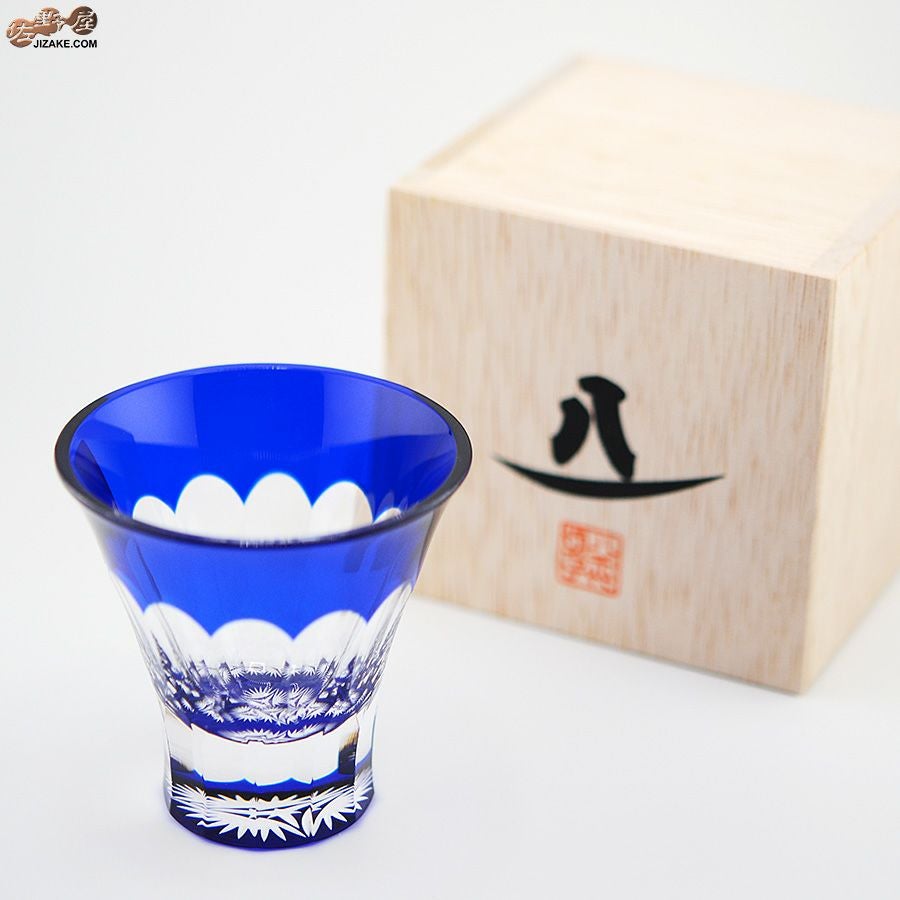 木箱入】八千代切子 万華鏡 杯(笹の葉柄) LS19759SULM-C694-S2