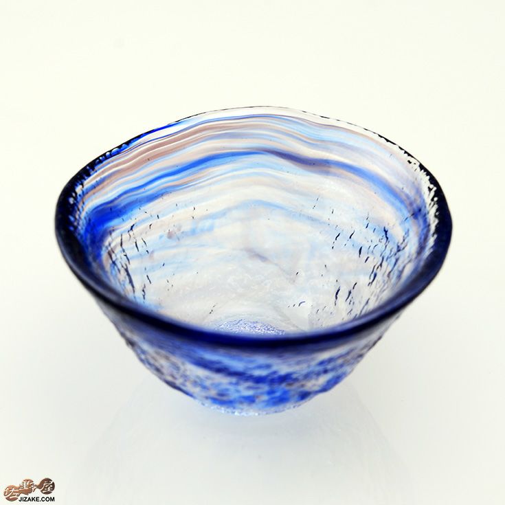 和がらす ぐい呑 (青) 42091 | 日本酒専門店 佐野屋 JIZAKE.COM