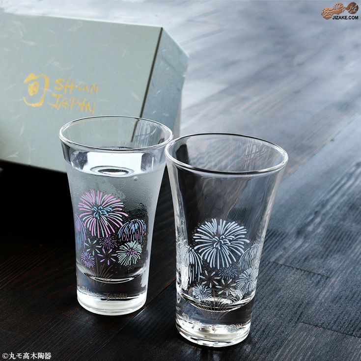箱入】冷感花火 天開グラス ペアセット | 日本酒専門店 佐野屋 JIZAKE.COM