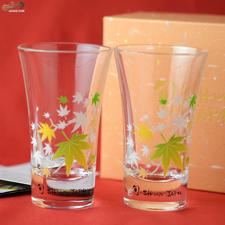 箱入】冷感紅葉 天開グラス ペアセット | 日本酒専門店 佐野屋 JIZAKE.COM
