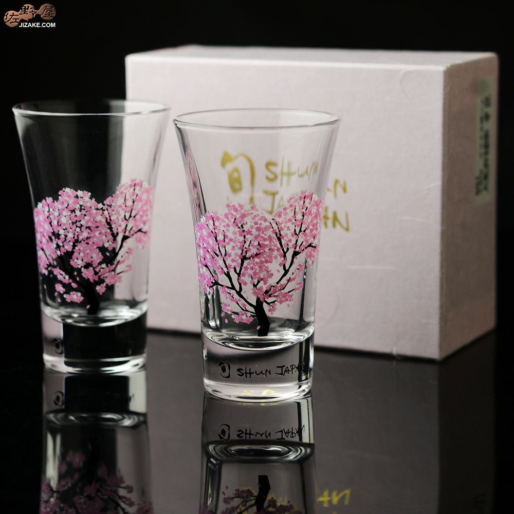 箱入】冷感桜 天開グラス ペアセット | 日本酒専門店 佐野屋 JIZAKE.COM