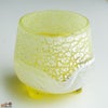 【箱入】風のしらべ　新緑　底イエロー 酒盃　ガラス作家　伊藤泰三　SUN GLASS STUDIO KYOTO