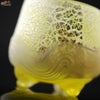 【箱入】風のしらべ　新緑　底イエロー 酒盃　ガラス作家　伊藤泰三　SUN GLASS STUDIO KYOTO