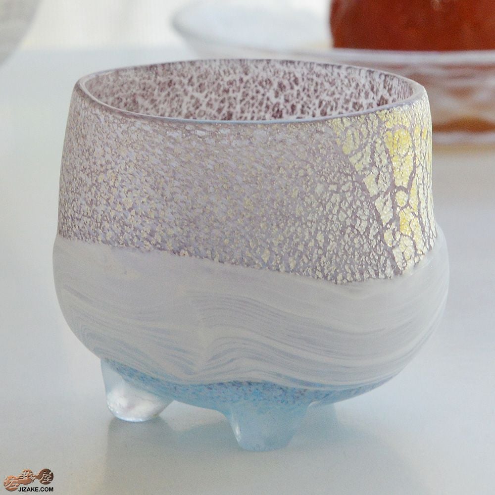 【箱入】風のしらべ　パープル 底ブルー　酒盃