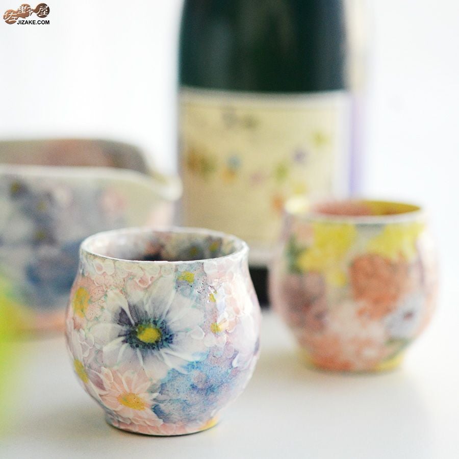 瀬戸焼 野村晃子 【箱入り】野村晃子 花酒器 壺型