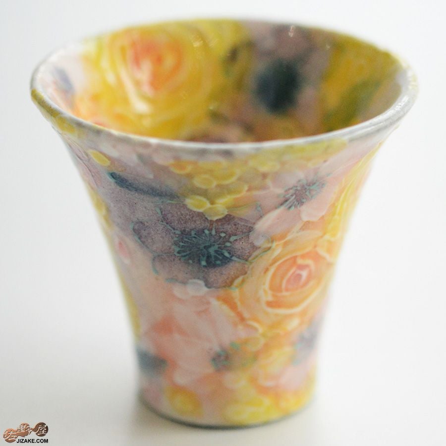 瀬戸焼 【箱入り】野村晃子 花酒器 ラッパ型