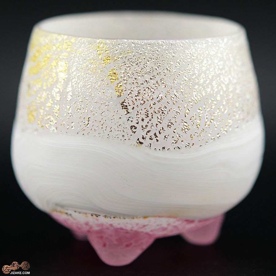 SUN GLASS STUDIO KYOTO 【箱入】風のしらべ　雪いちご　酒盃