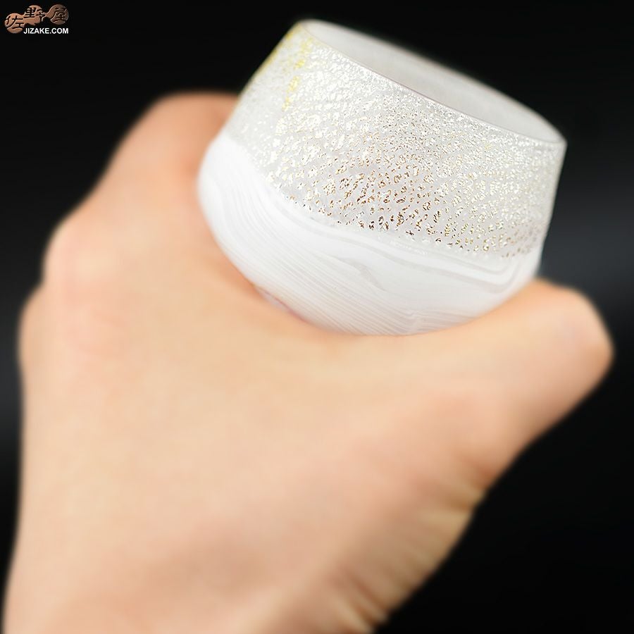 SUN GLASS STUDIO KYOTO 【箱入】風のしらべ　雪いちご　酒盃