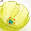 【箱入】湯浅明子 お花のぐい呑み 黄緑
