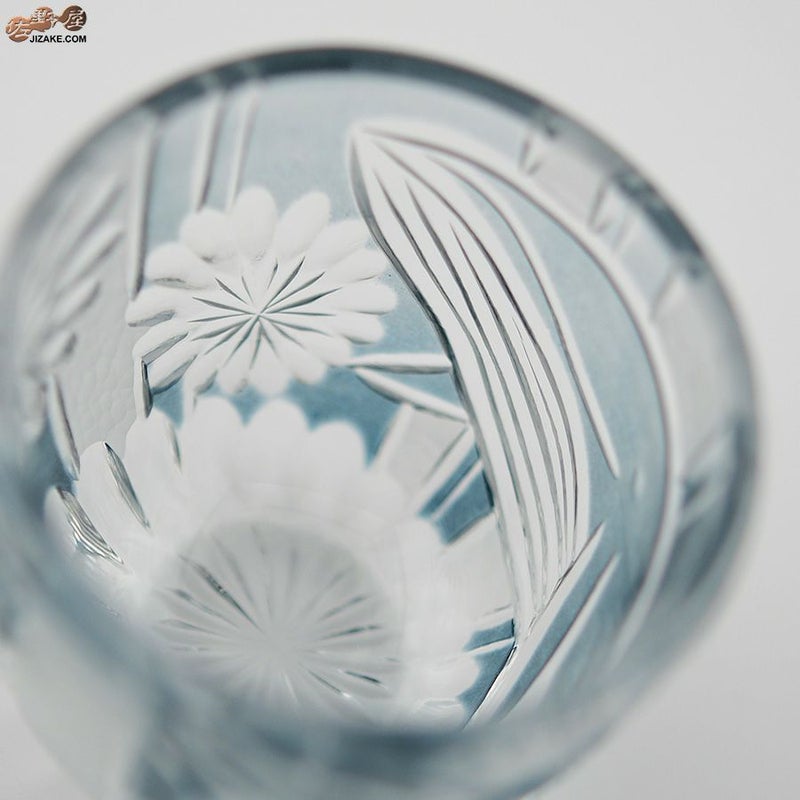 【箱入り】塩原清夏　切子ぐいのみ　クジラ