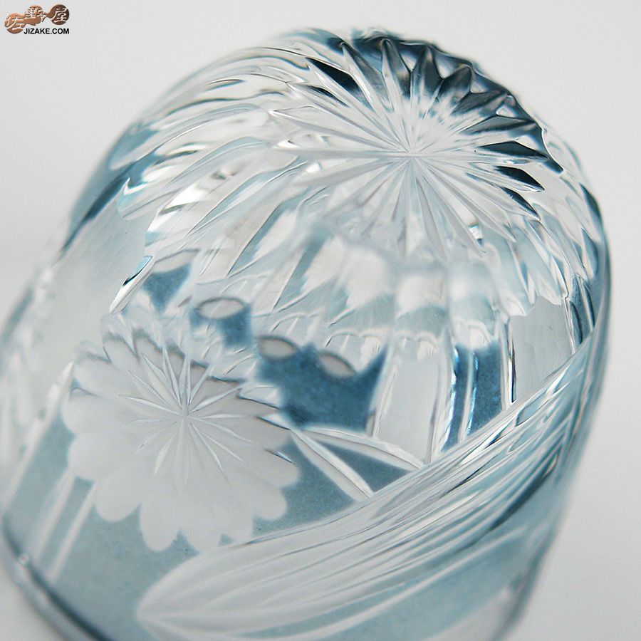 【箱入り】塩原清夏　切子ぐいのみ　クジラ