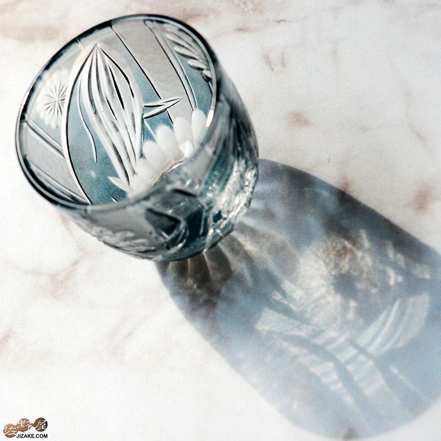 【箱入り】塩原清夏　切子ぐいのみ　クジラ