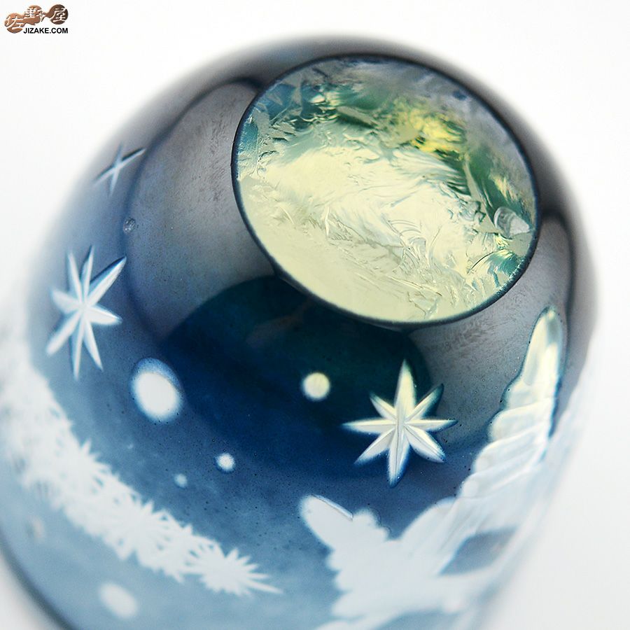 【箱入り】塩原清夏　切子ぐいのみ　宇宙飛行士