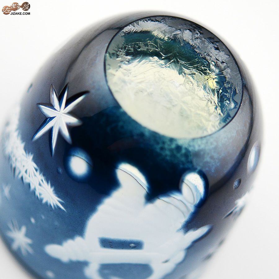 【箱入り】塩原清夏　切子ぐいのみ　宇宙飛行士