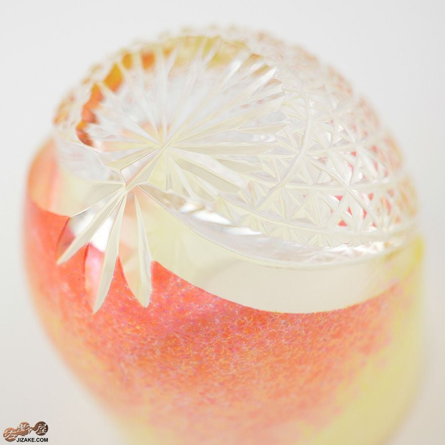 【箱入り】塩原清夏　切子ぐいのみ　たそがれ