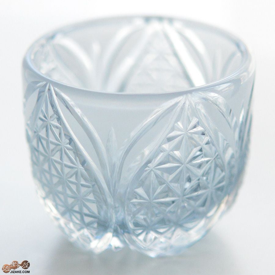 【箱入り】塩原清夏　切子ぐいのみ　雪嶺