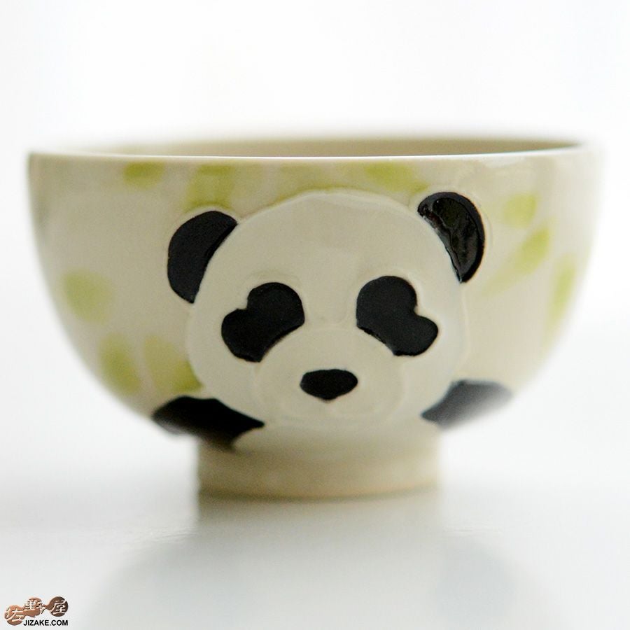 【箱入】永野健二　パンダ１　ぐい呑み（顔アップ）