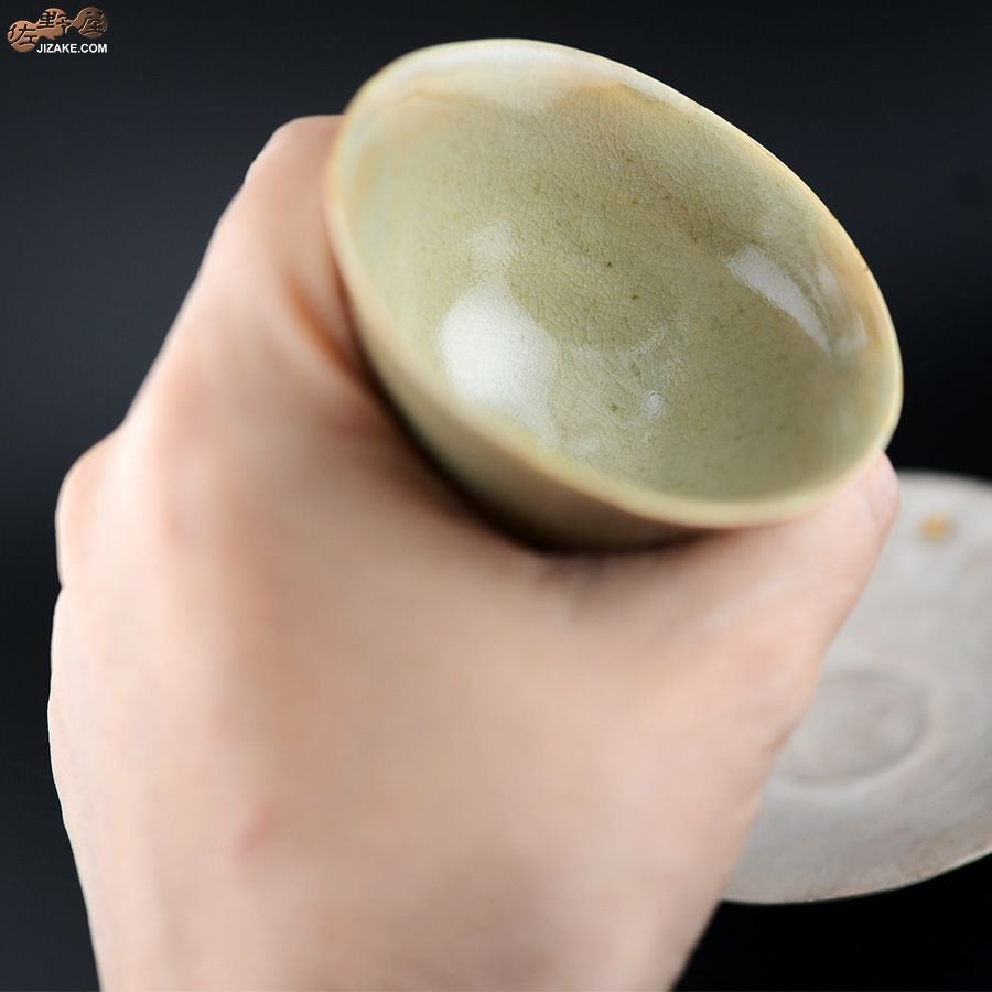 アントノヴァマリコ　銀彩　三つ足　盃・台セット　青磁