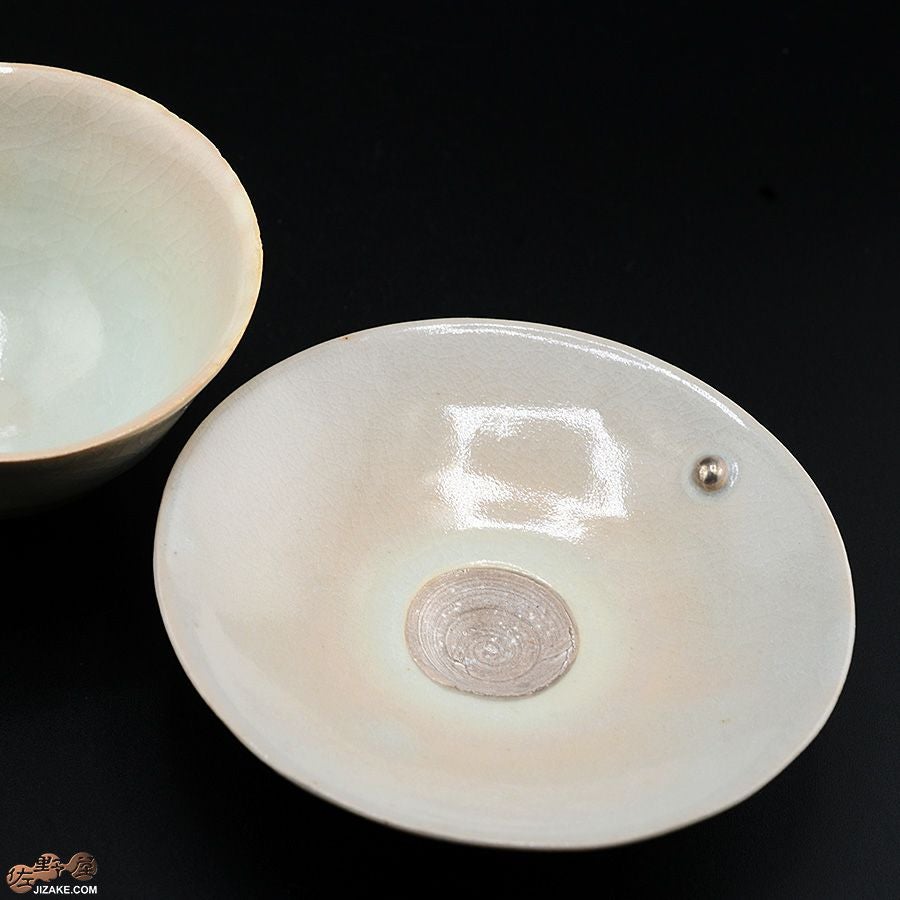 アントノヴァマリコ　銀彩盃　三つ足　盃・台セット　白磁