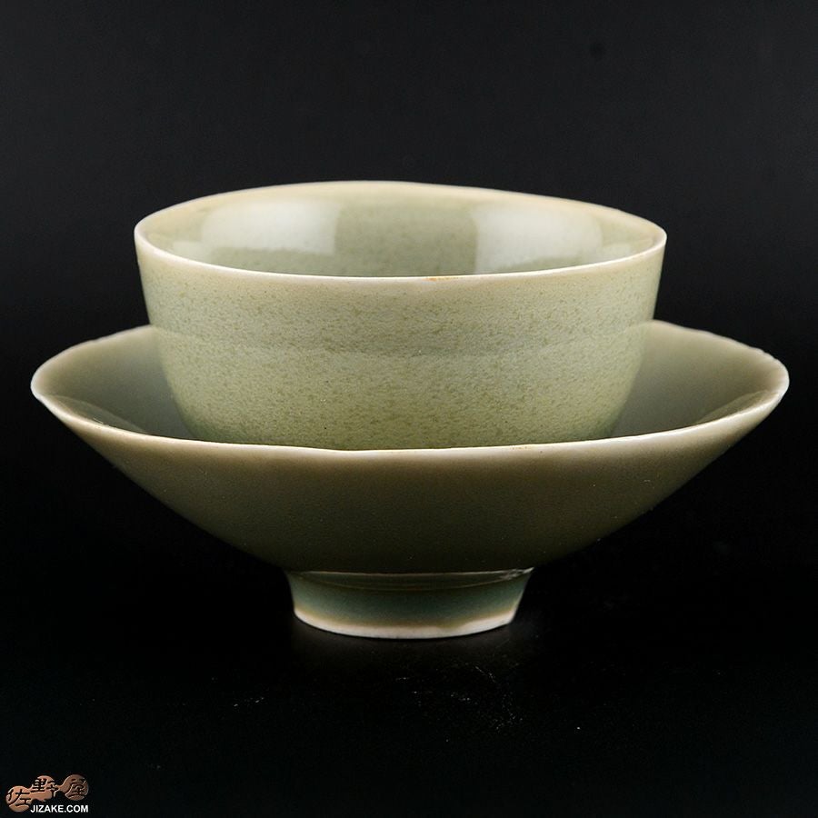 アントノヴァマリコ　銀彩盃・台セット　青磁