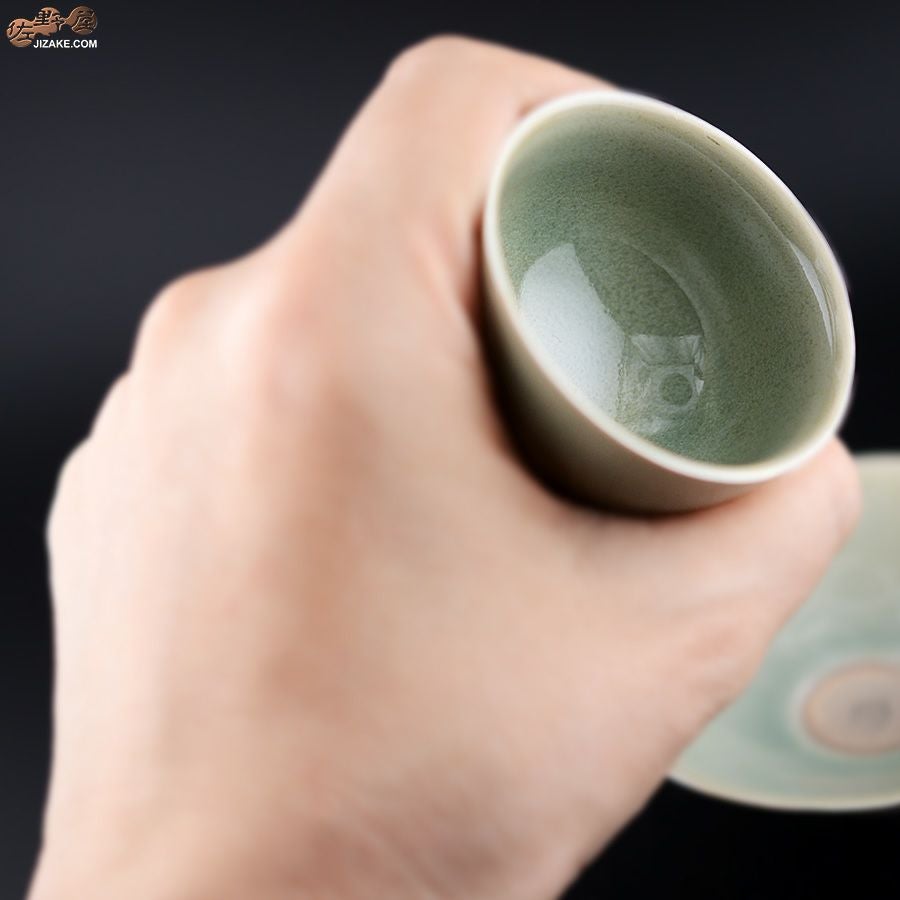 アントノヴァマリコ　銀彩盃・台セット　青磁