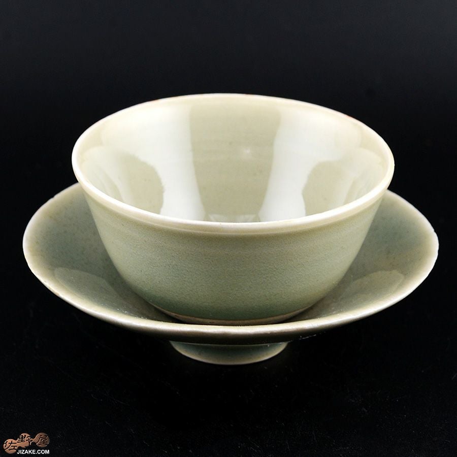 アントノヴァマリコ　銀彩盃・台セット　青磁