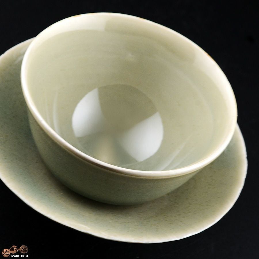 アントノヴァマリコ　銀彩盃・台セット　青磁