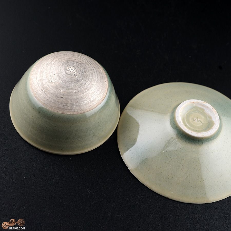 アントノヴァマリコ　銀彩盃・台セット　青磁