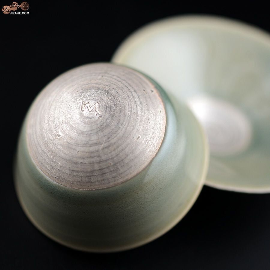 アントノヴァマリコ　銀彩盃・台セット　青磁