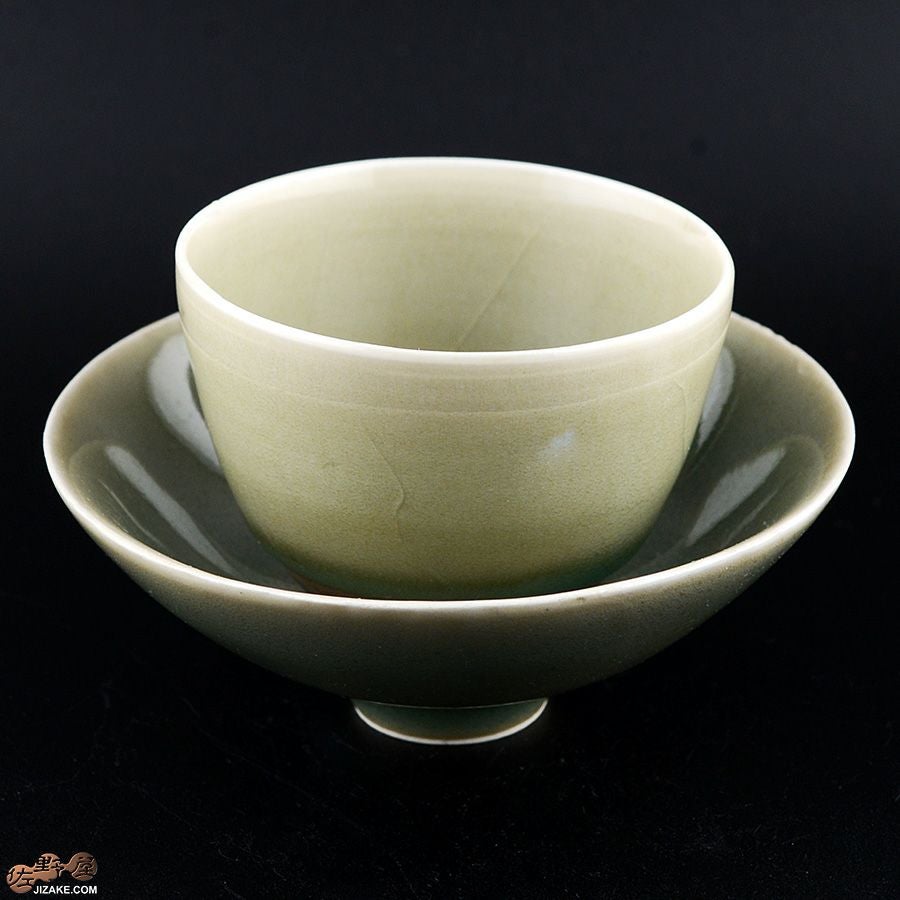 アントノヴァマリコ　銀彩盃・台セット　青磁