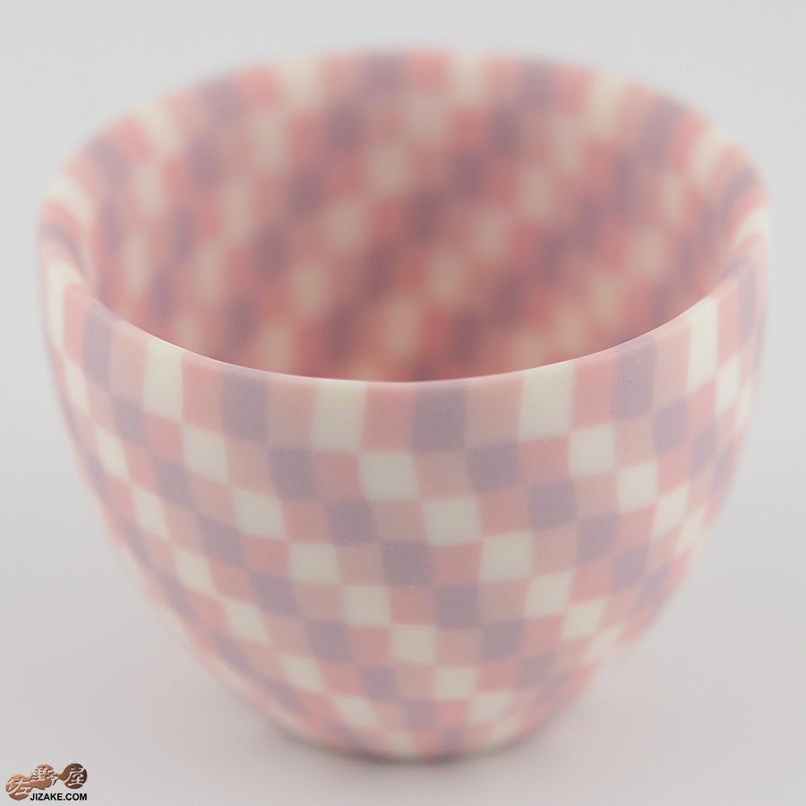 佐藤愛子　ぐい呑み（ピンク一松）