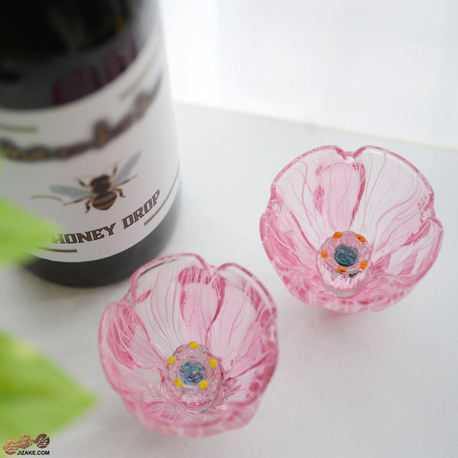 箱入】湯浅明子 お花のぐい呑み 濃ピンク | 日本酒専門店 佐野屋