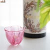 湯浅明子 お花のぐい呑み 濃ピンク