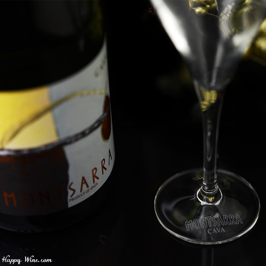 【グラス付き】バルディネット　モンサラ　カバ　ブルット　オーガニック(白.泡)