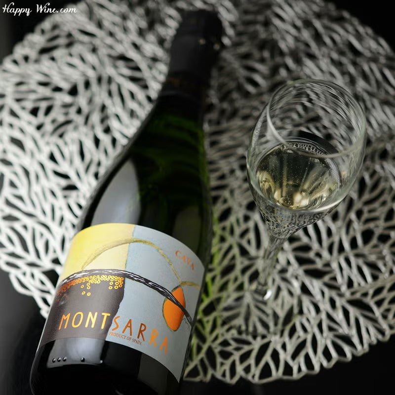 【グラス付き】バルディネット　モンサラ　カバ　ブルット　オーガニック(白.泡)