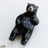 陶磁器 楽土(らくど)　シロクマの熊五郎 箸置き　黒
