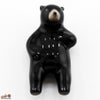 陶磁器 楽土(らくど)　シロクマの熊五郎 箸置き　黒