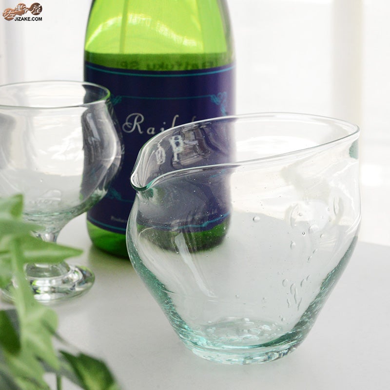 glassimeca　神永朱美　琵琶湖彩　片口（水色）