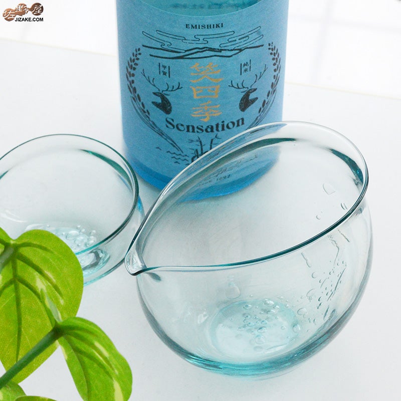 glassimeca　神永朱美　琵琶湖彩　片口（空色）