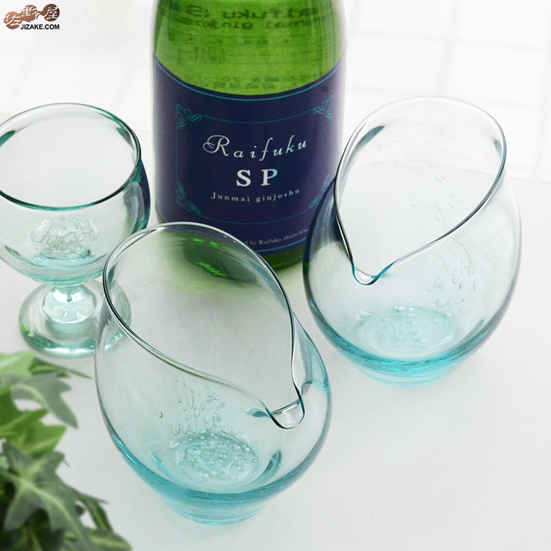glassimeca　神永朱美　琵琶湖彩　片口（空色）