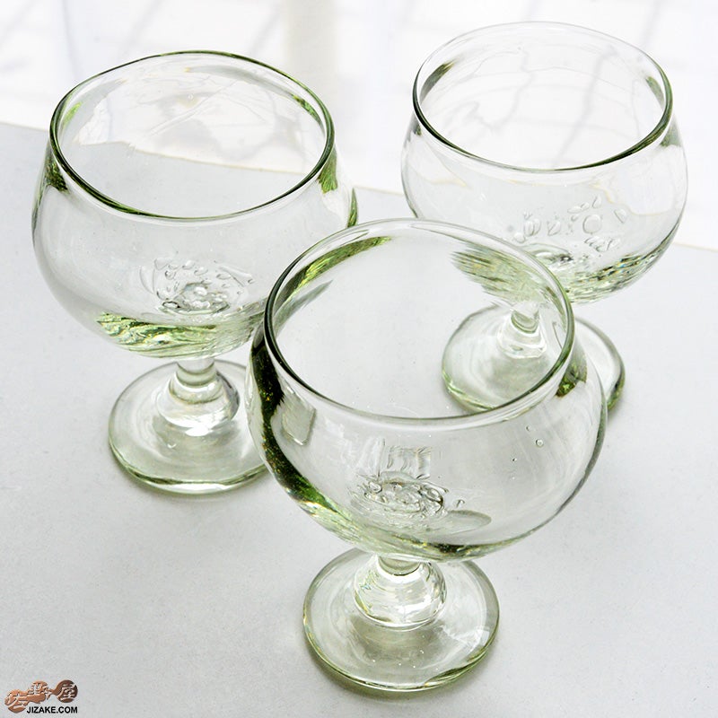 glassimeca　神永朱美　琵琶湖彩　ワイングラス（薄緑）