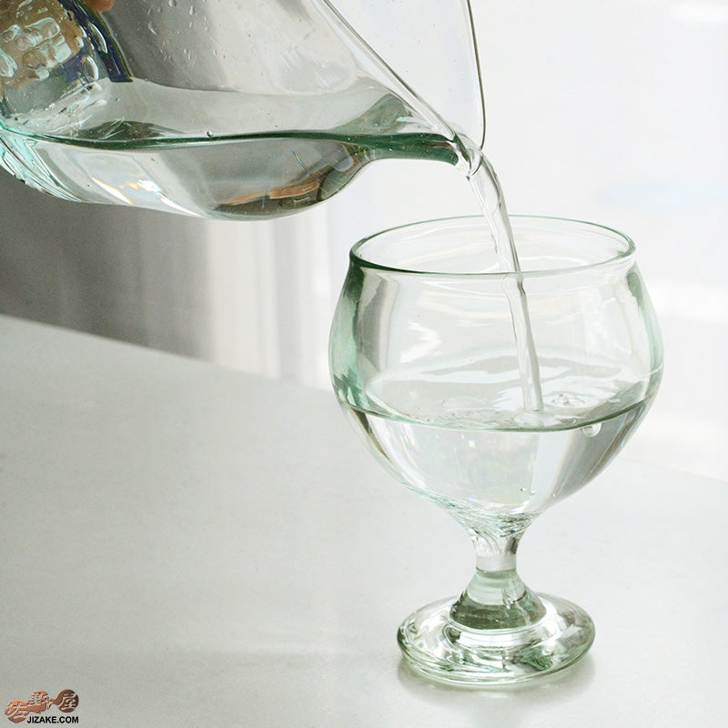 glassimeca　神永朱美　琵琶湖彩　ワイングラス（薄緑）